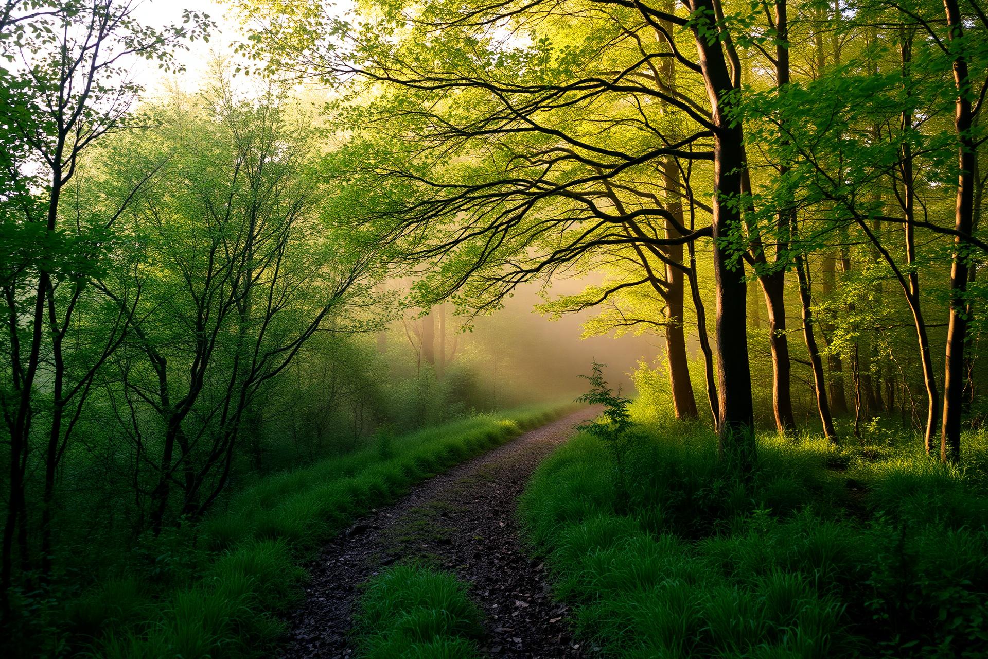 Conservation forest path